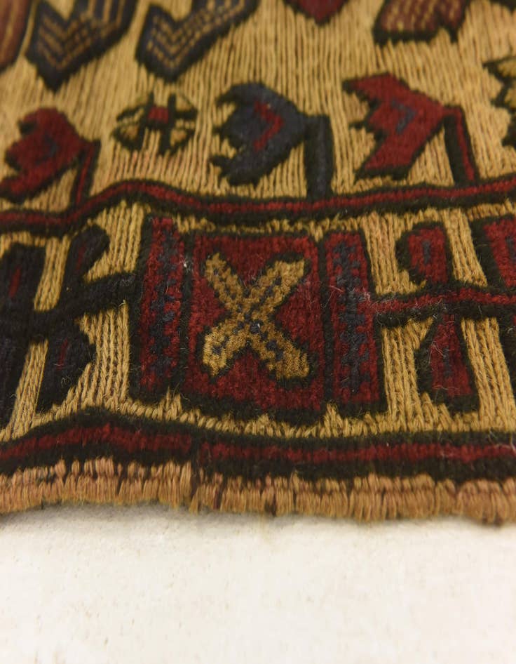 Detail image of 2' 11 x 4' 3  Hand Knotted Sumak Wool Rug