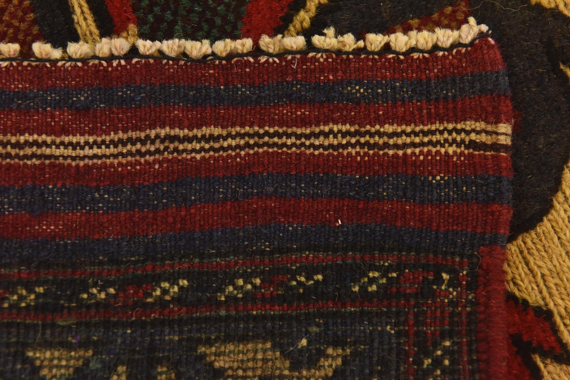 3' 1 x 4' 10 Hand Knotted Sumak Wool Rug