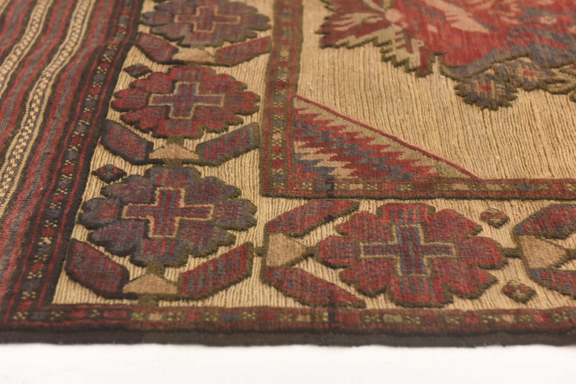 4' 2 x 5' 11 Hand Knotted Sumak Wool Rug