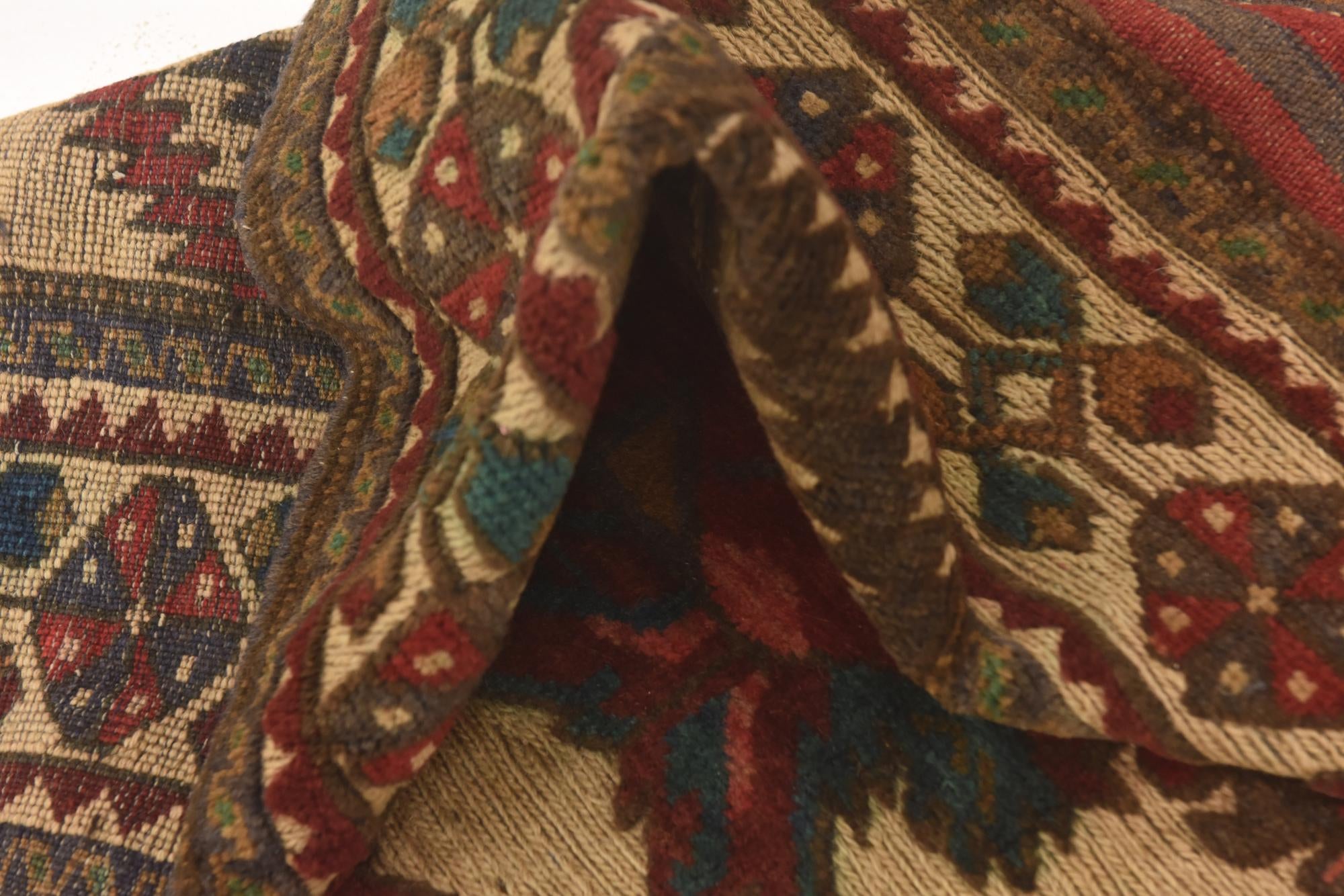 4' x 6' 2 Hand Knotted Sumak Wool Rug