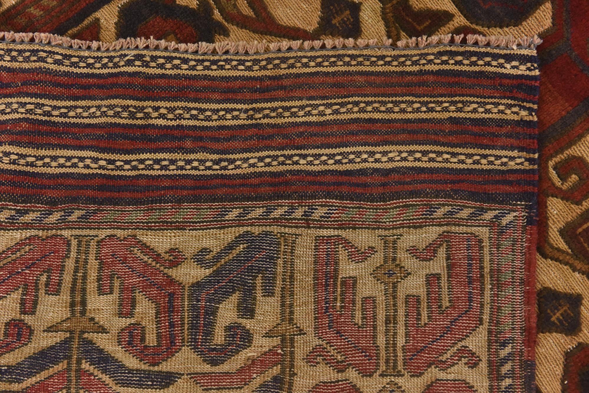4' 1 x 6' 7 Hand Knotted Sumak Wool Rug