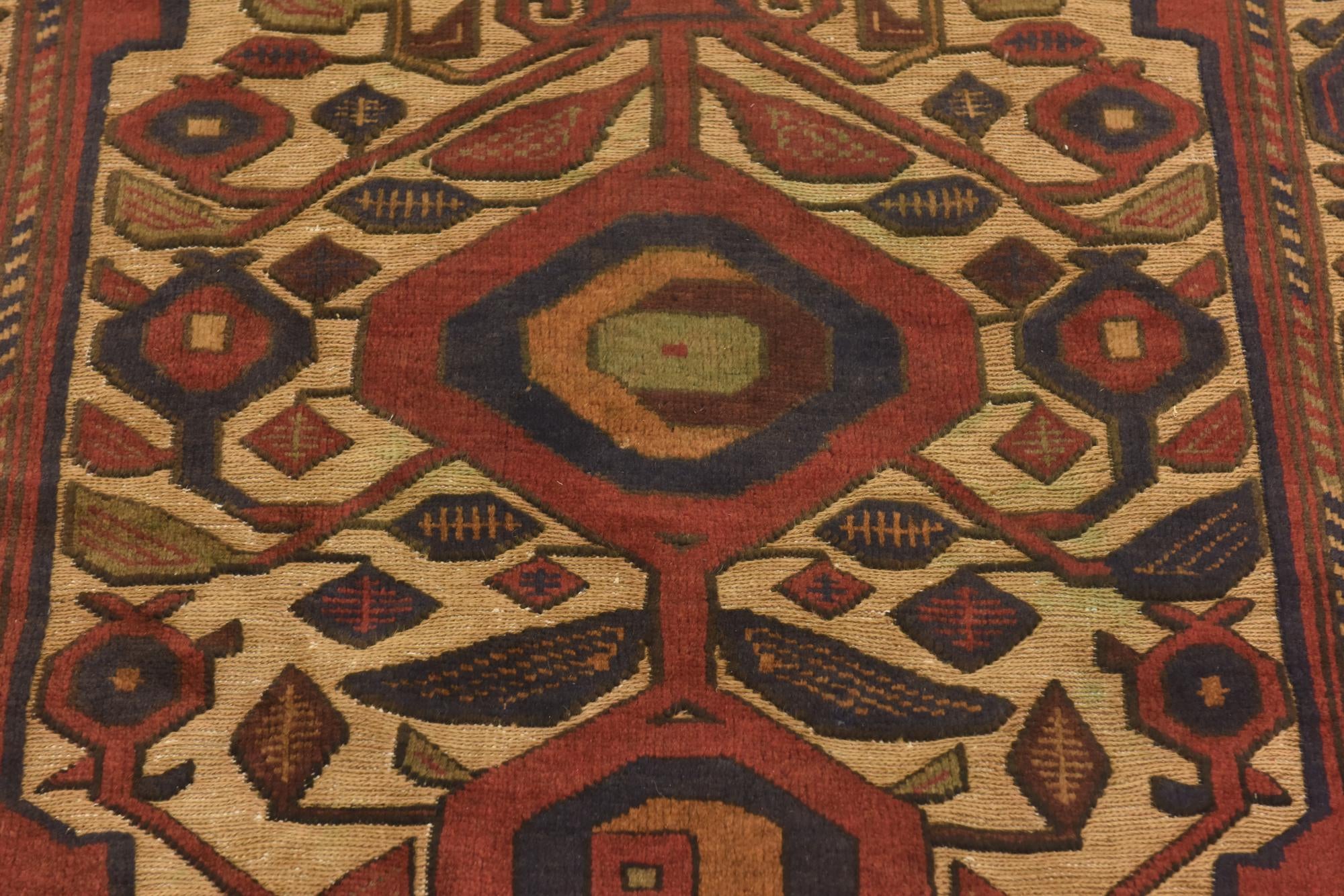 4' 1 x 6' 7 Hand Knotted Sumak Wool Rug