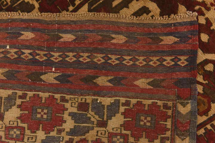 4' x 6' 1 Hand Knotted Sumak Wool Rug