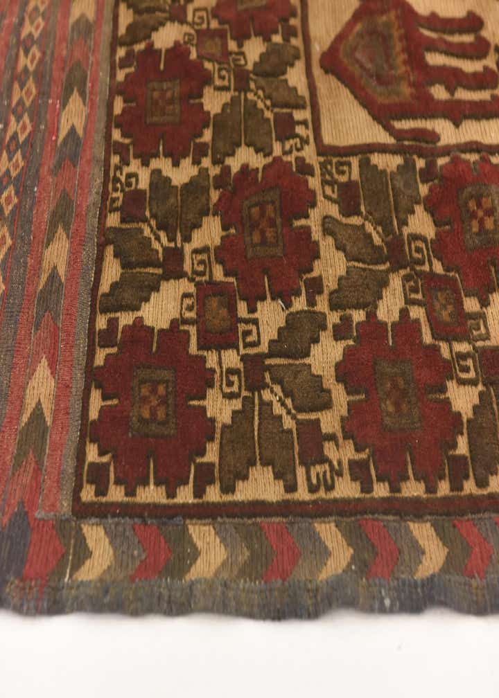 4' x 6' 1 Hand Knotted Sumak Wool Rug