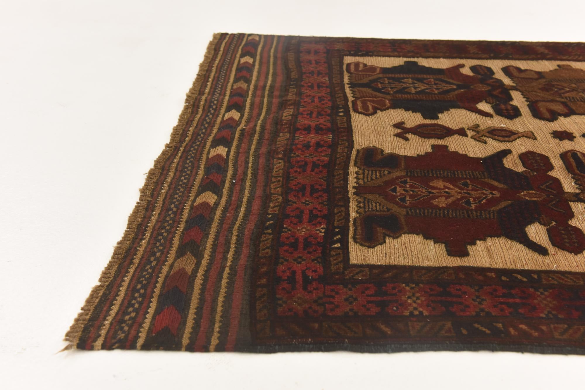3' 9 x 5' 11 Hand Knotted Sumak Wool Rug