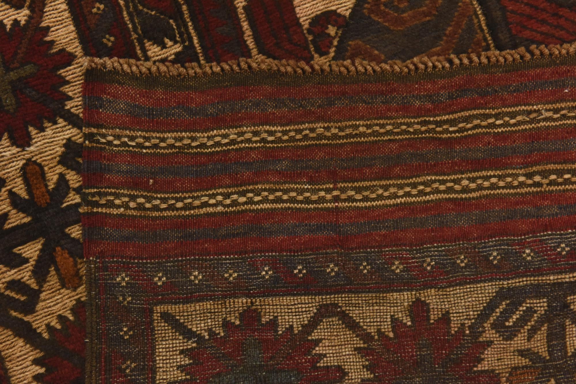 3' 7 x 6' Hand Knotted Sumak Wool Rug