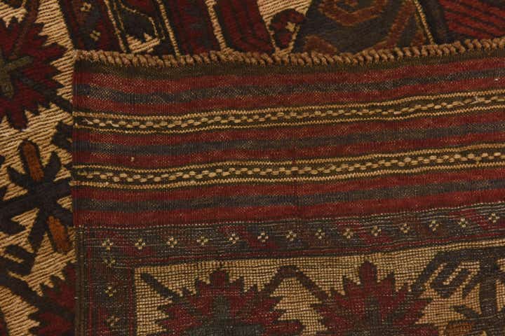 3' 7 x 6' Hand Knotted Sumak Wool Rug
