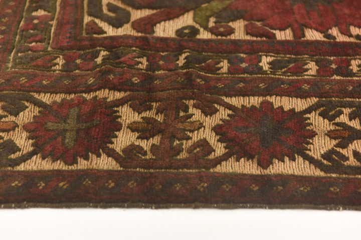 3' 7 x 6' Hand Knotted Sumak Wool Rug