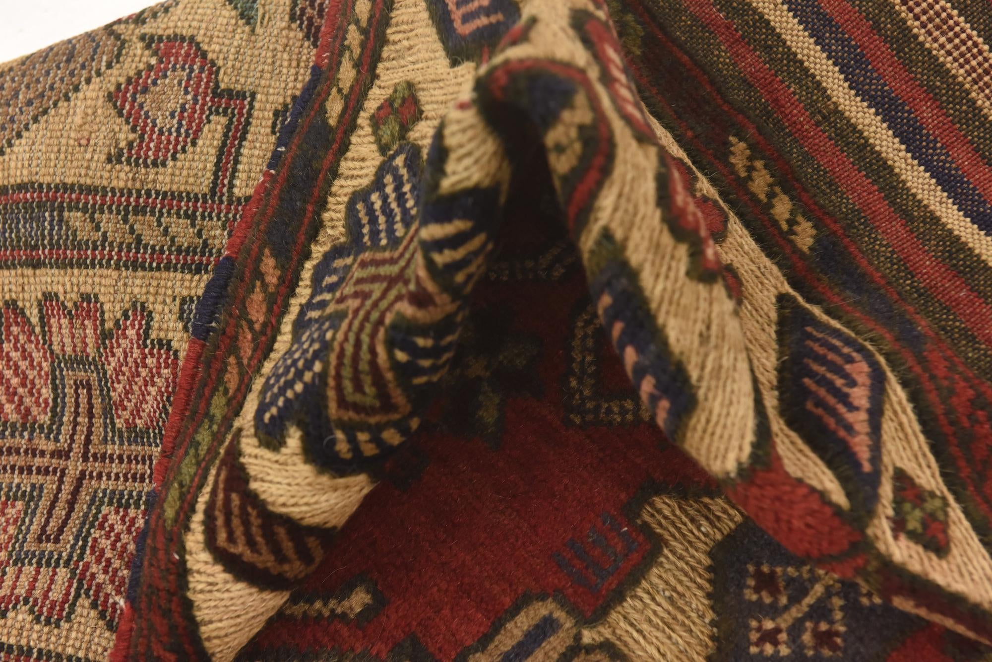 3' 11 x 6' 1 Hand Knotted Sumak Wool Rug
