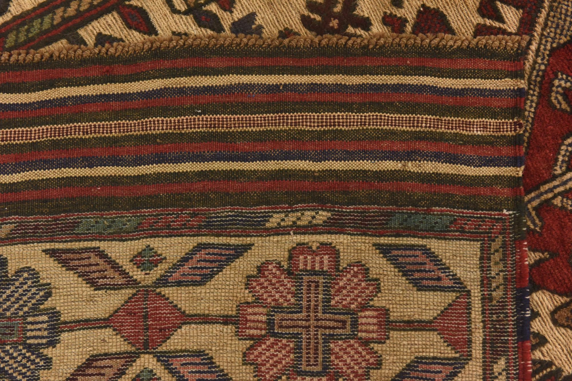 3' 11 x 6' 1 Hand Knotted Sumak Wool Rug