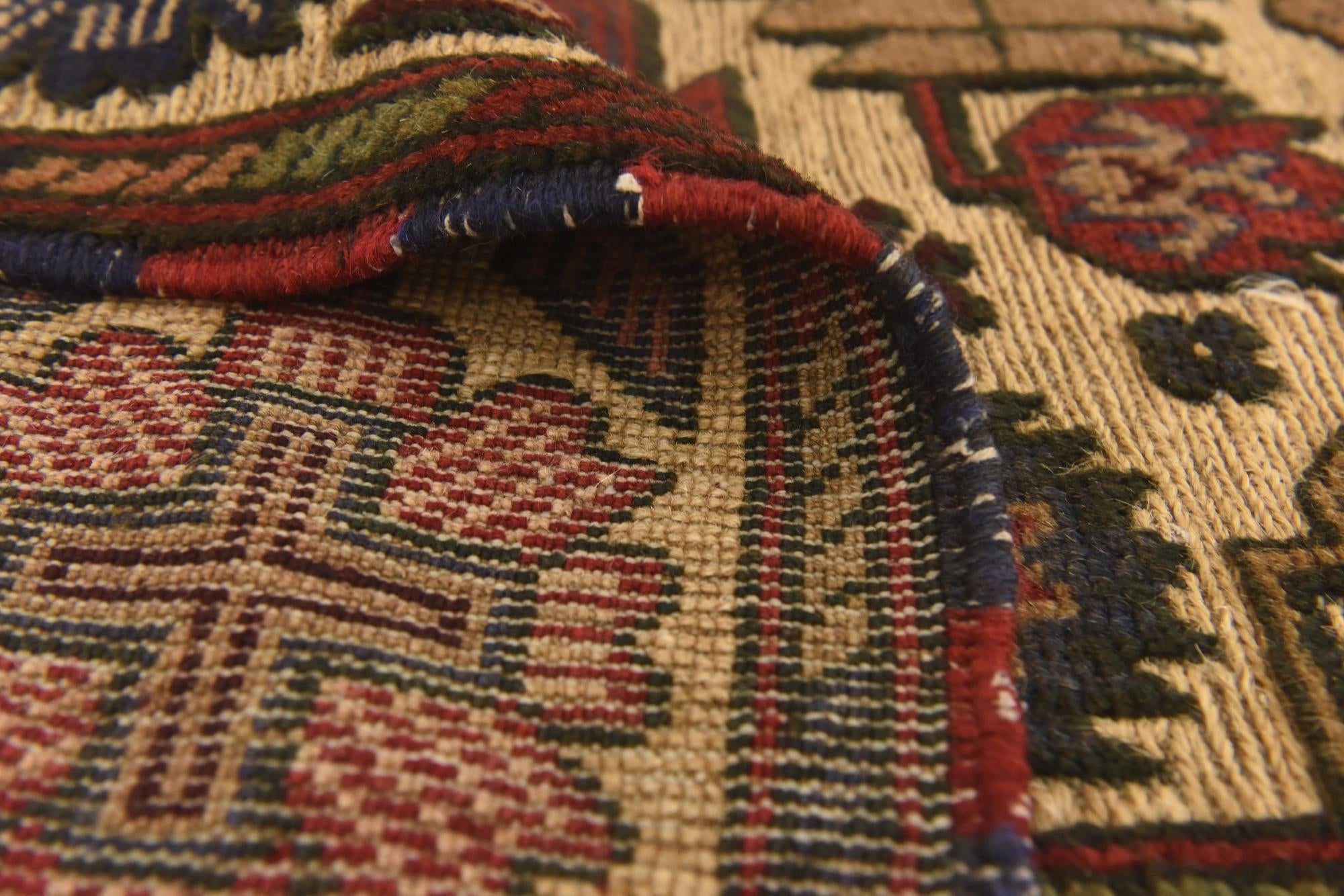 3' 11 x 6' 1 Hand Knotted Sumak Wool Rug