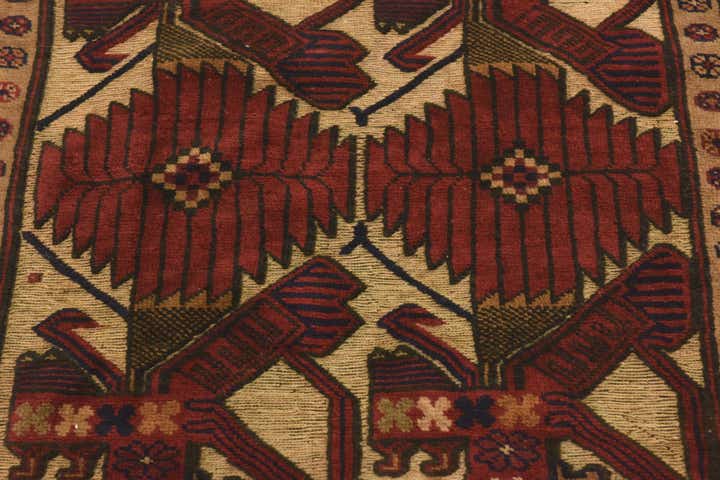 3' 10 x 6' Hand Knotted Sumak Wool Rug