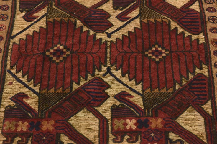 Detail image of 3' 10 x 6' Hand Knotted Sumak Wool Rug