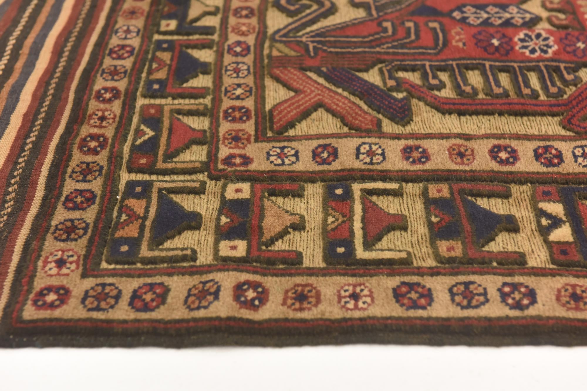 3' 10 x 6' Hand Knotted Sumak Wool Rug