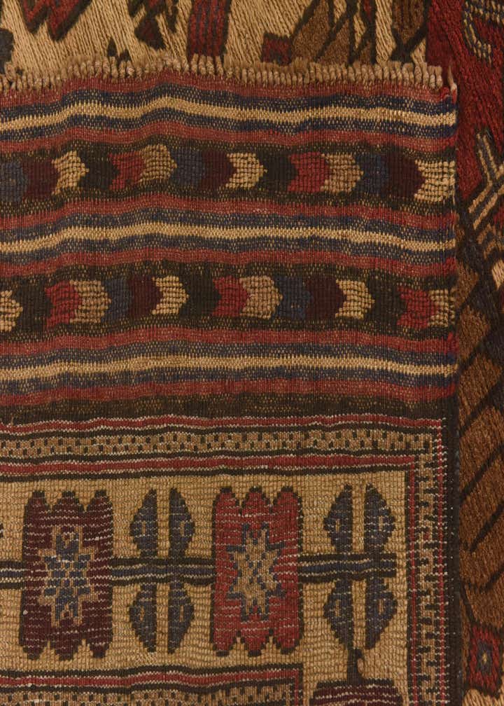 3' 11 x 6' 4 Hand Knotted Sumak Wool Rug