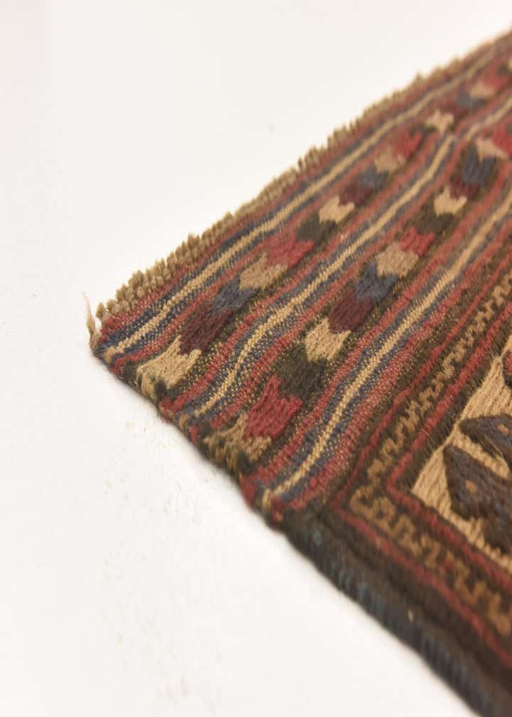 3' 11 x 6' 4 Hand Knotted Sumak Wool Rug