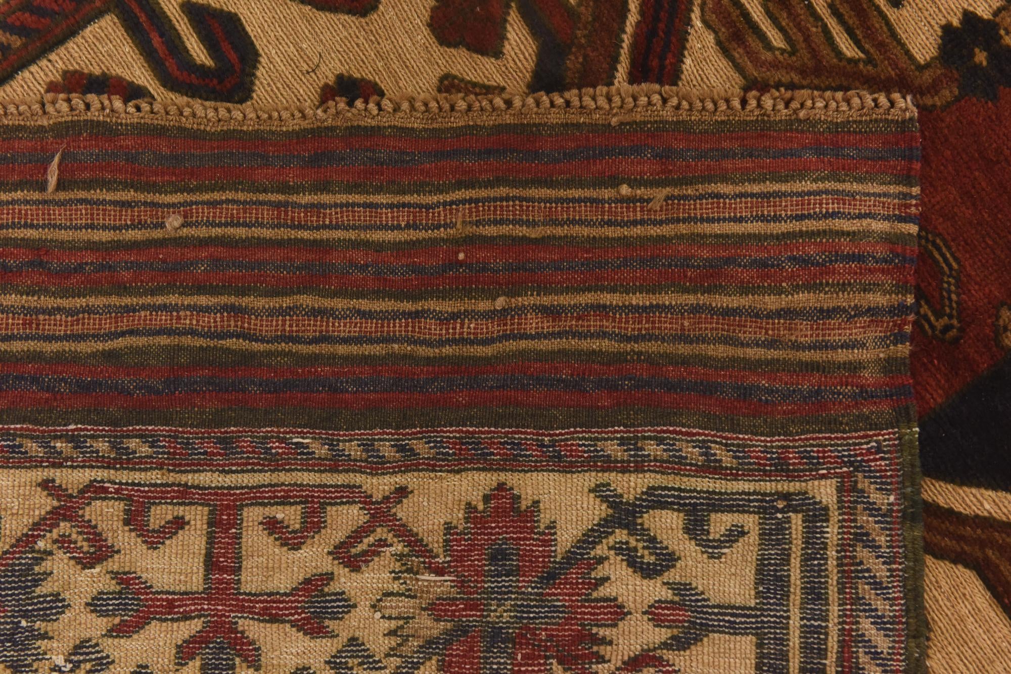 4' x 5' 10 Hand Knotted Sumak Wool Rug