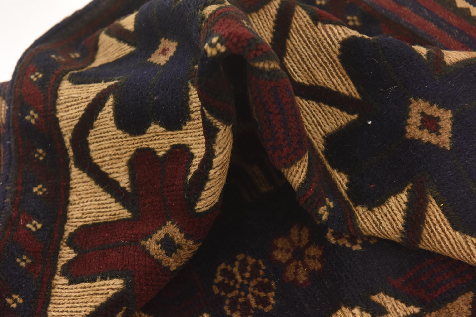 4' 2 x 6' 3 Hand Knotted Sumak Wool Rug