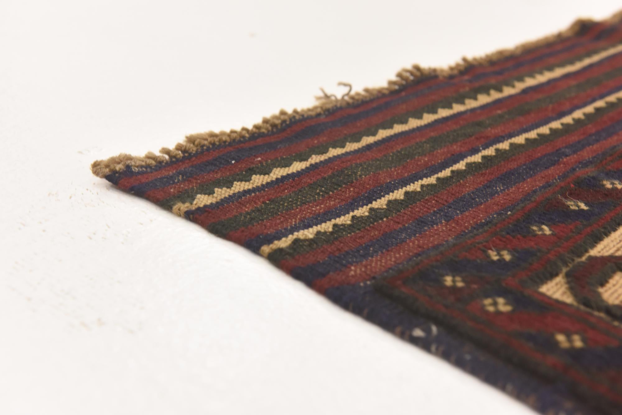 4' 2 x 6' 3 Hand Knotted Sumak Wool Rug