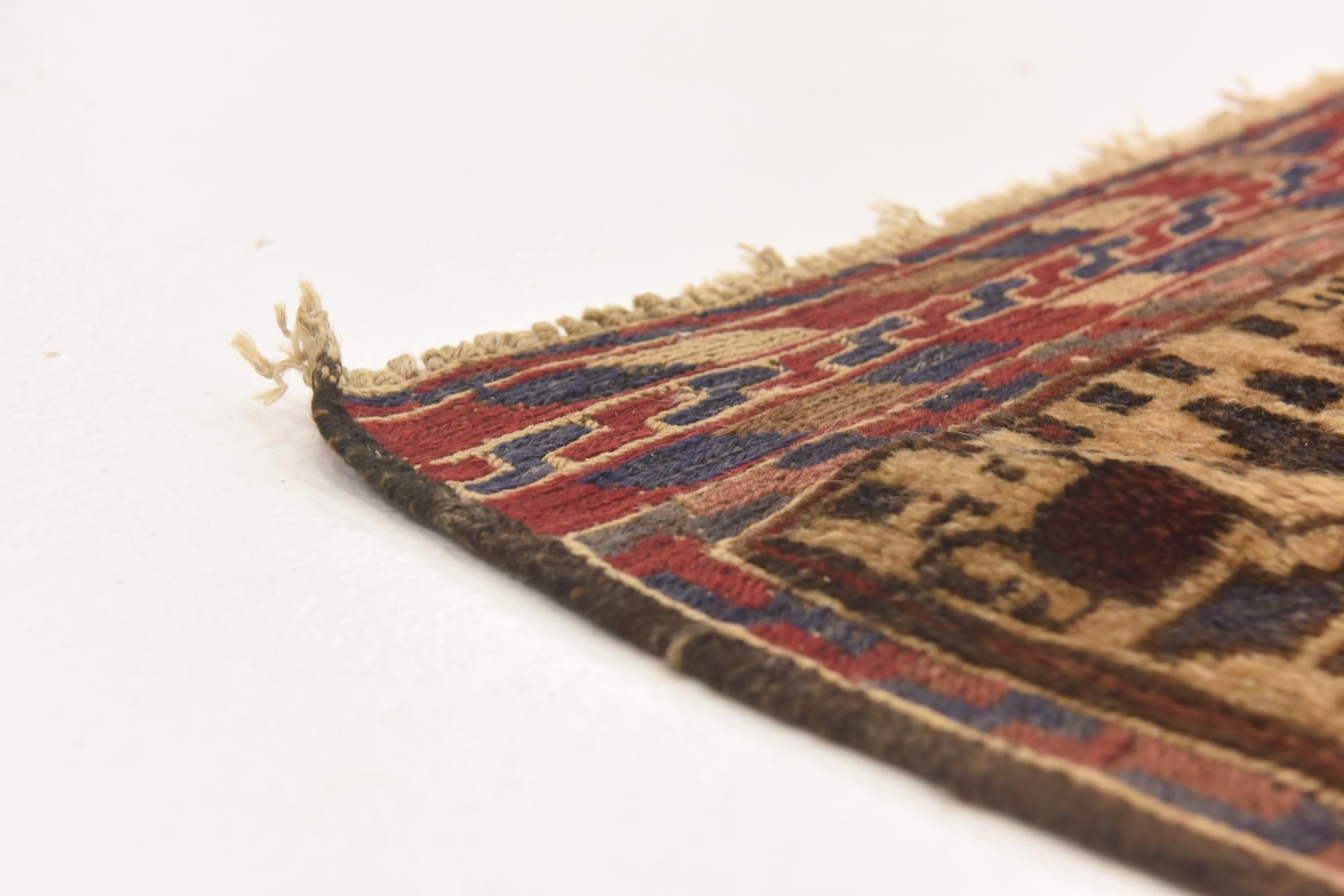 4' 3 x 6' 6 Hand Knotted Sumak Wool Rug