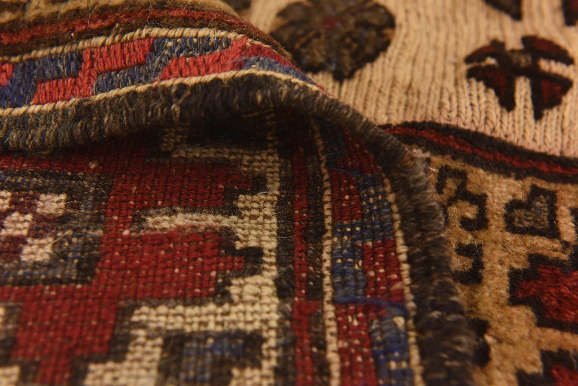 4' 3 x 6' 6 Hand Knotted Sumak Wool Rug