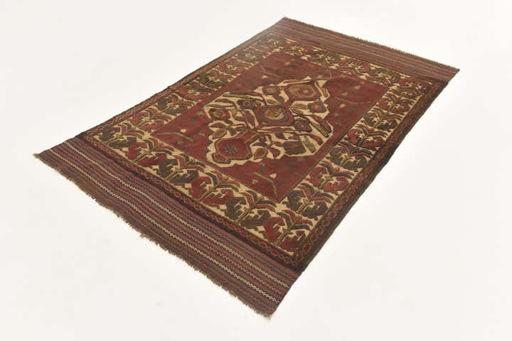 4' x 6' 6 Hand Knotted Sumak Wool Rug