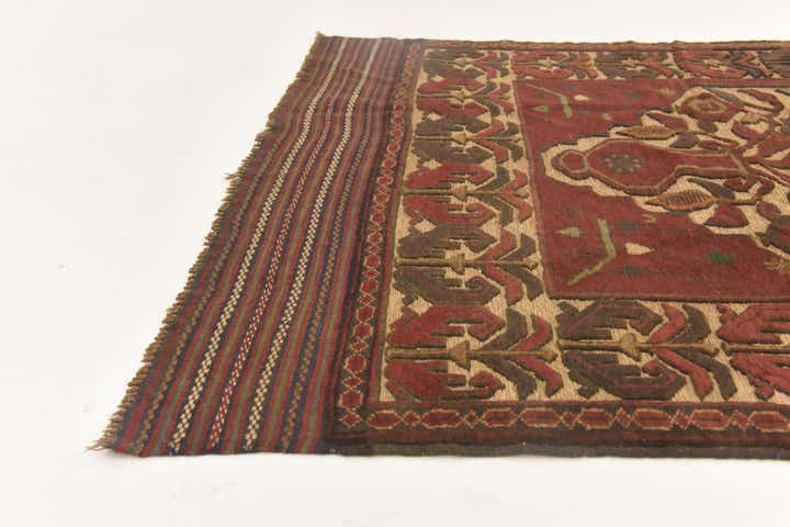 4' x 6' 6 Hand Knotted Sumak Wool Rug