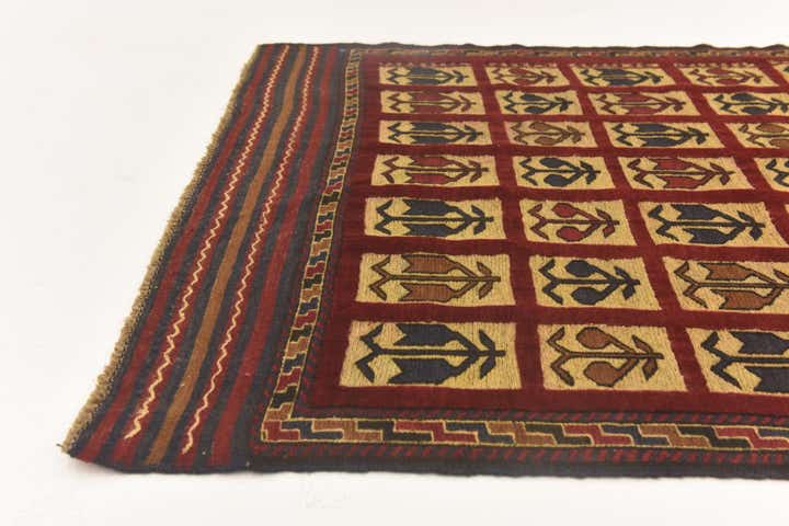 4' x 5' 10 Hand Knotted Sumak Wool Rug