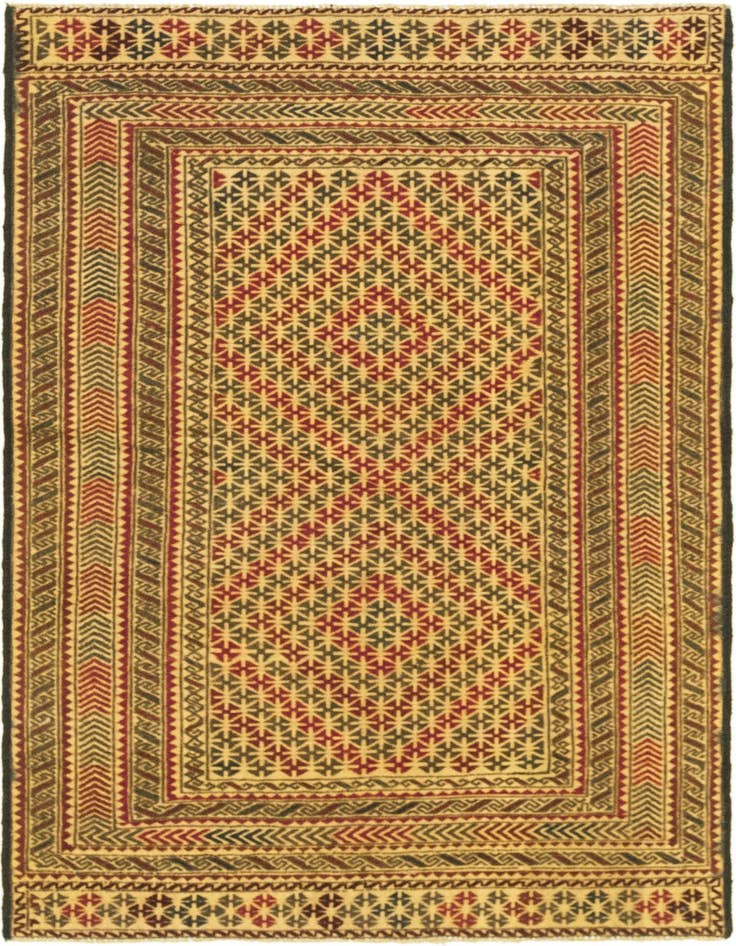 Detail image of 3' 10 x 6' 3 Hand Knotted Sumak Wool Rug