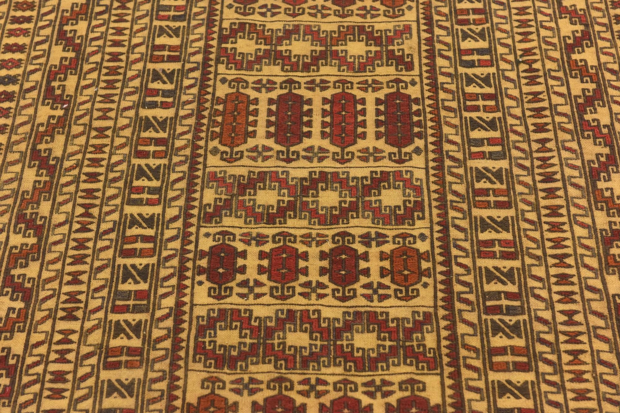 4' 3 x 6' 5 Hand Knotted Sumak Wool Rug