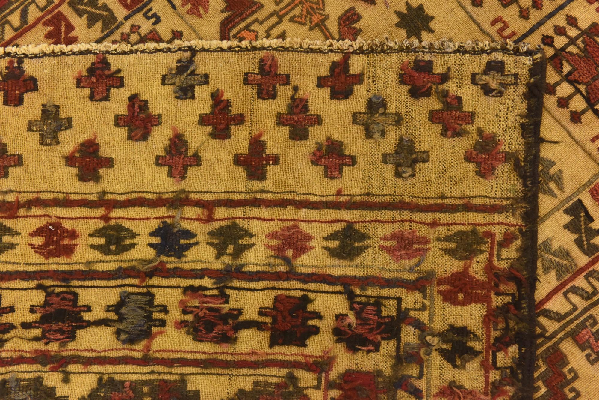 3' 11 x 6' 4 Hand Knotted Sumak Wool Rug
