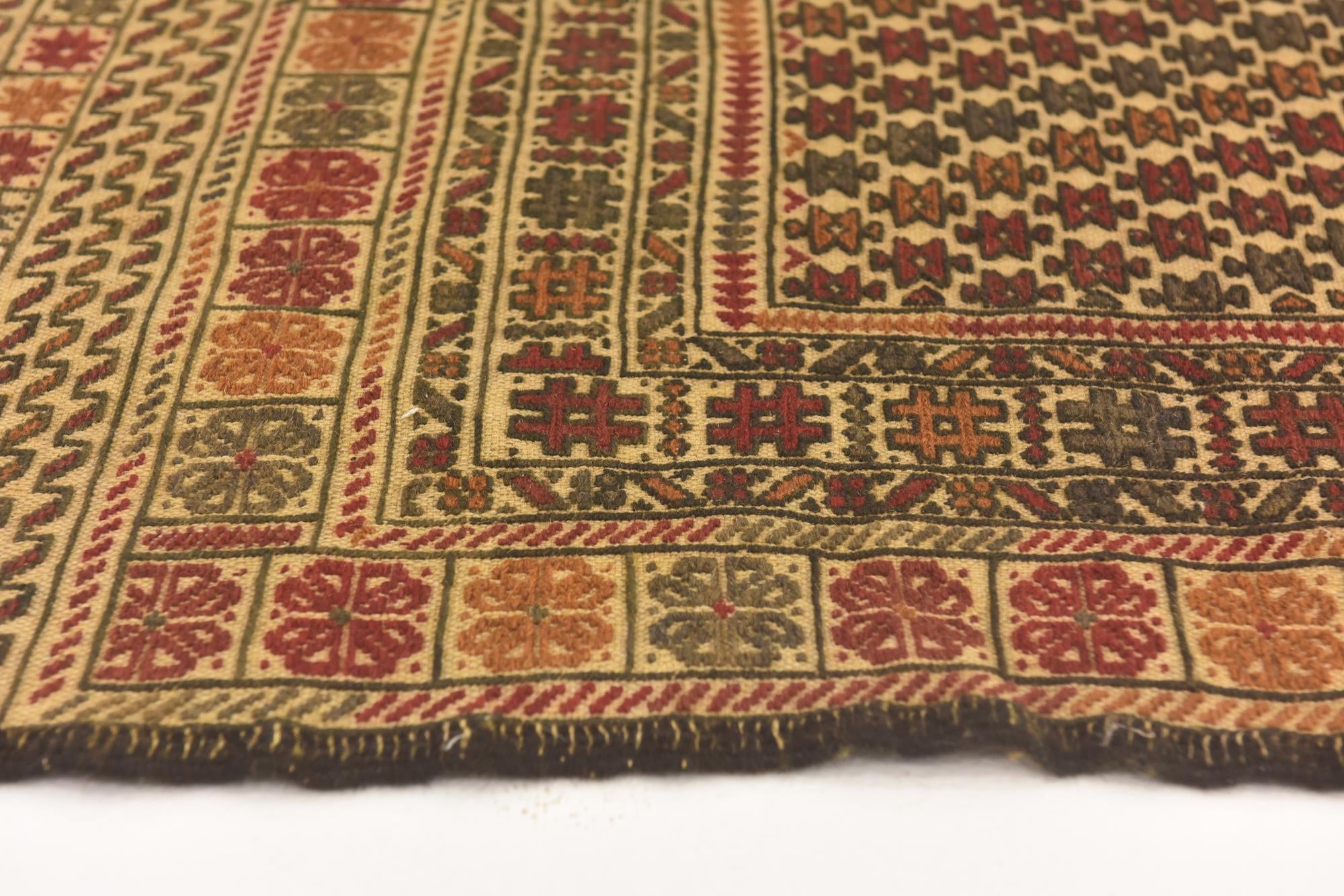 3' 10 x 6' 7 Hand Knotted Sumak Wool Rug