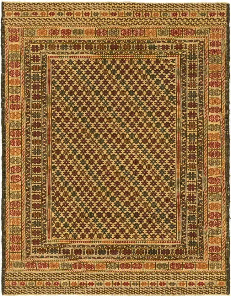 Detail image of 3' 10 x 6' 7 Hand Knotted Sumak Wool Rug