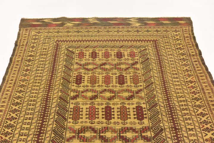 3' 9 x 6' 8 Hand Knotted Sumak Wool Rug