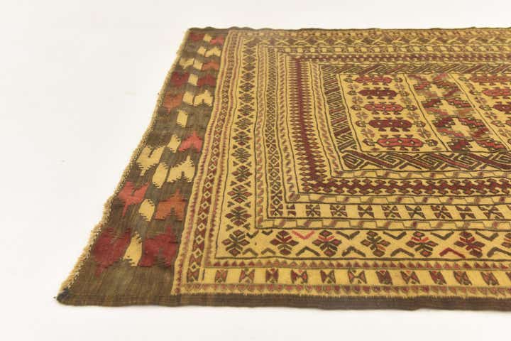 3' 9 x 6' 8 Hand Knotted Sumak Wool Rug