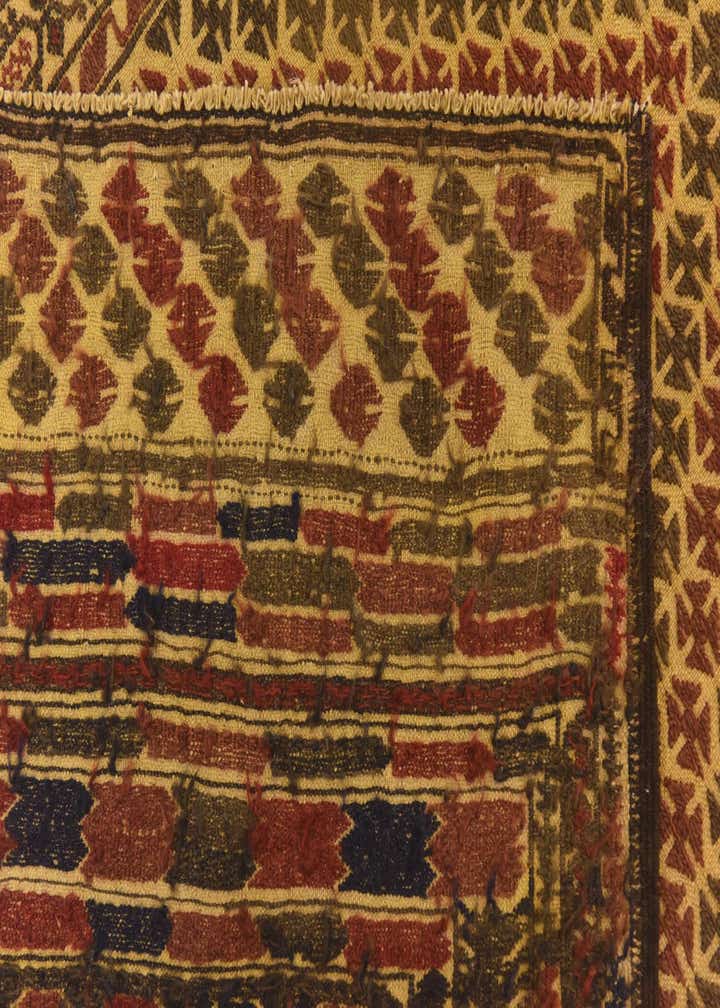 3' 11 x 6' 7 Hand Knotted Sumak Wool Rug