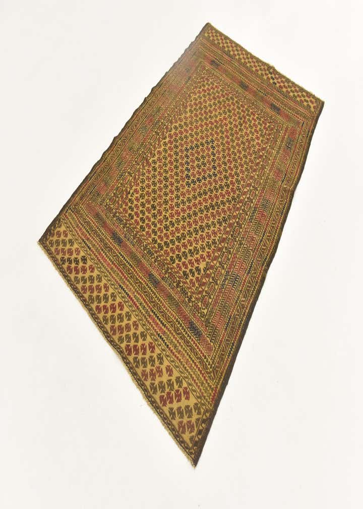 3' 11 x 6' 7 Hand Knotted Sumak Wool Rug