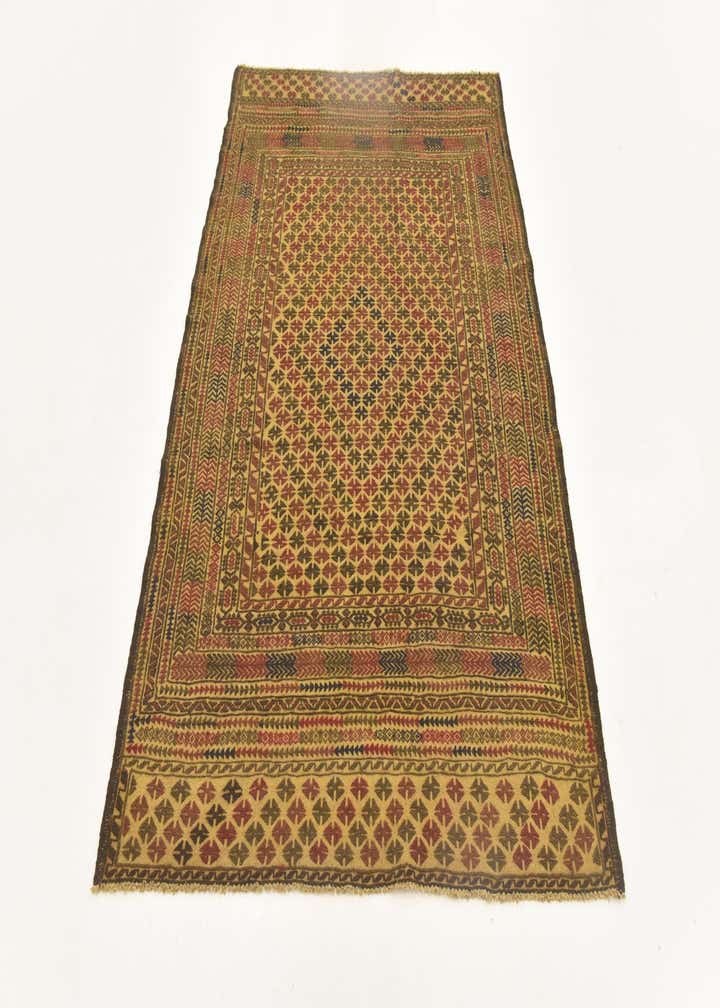 3' 11 x 6' 7 Hand Knotted Sumak Wool Rug