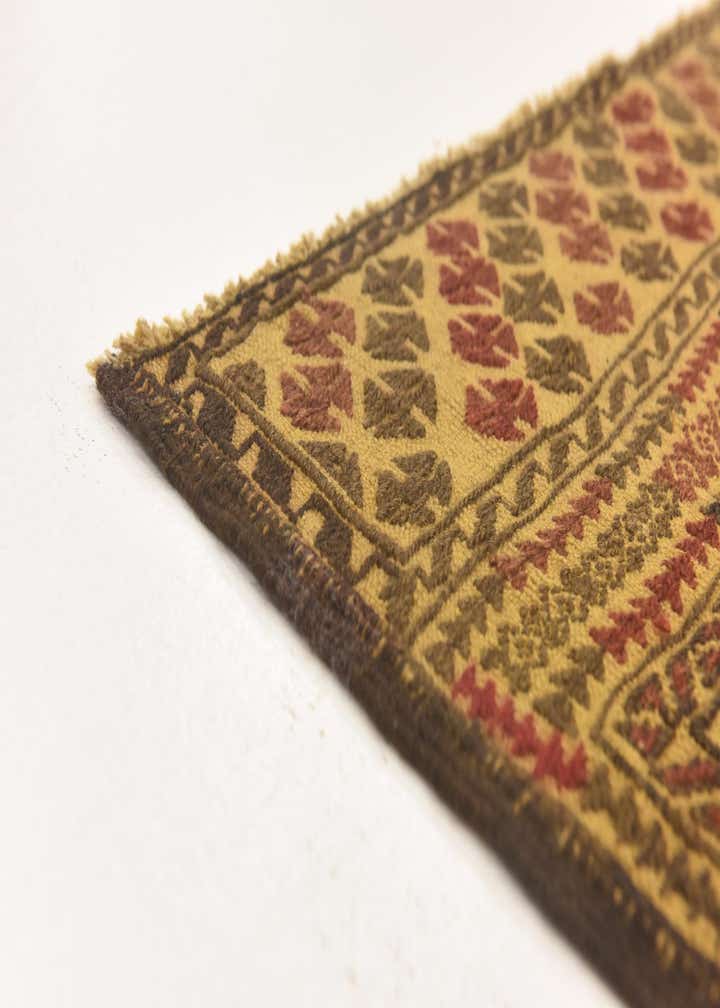 3' 11 x 6' 7 Hand Knotted Sumak Wool Rug