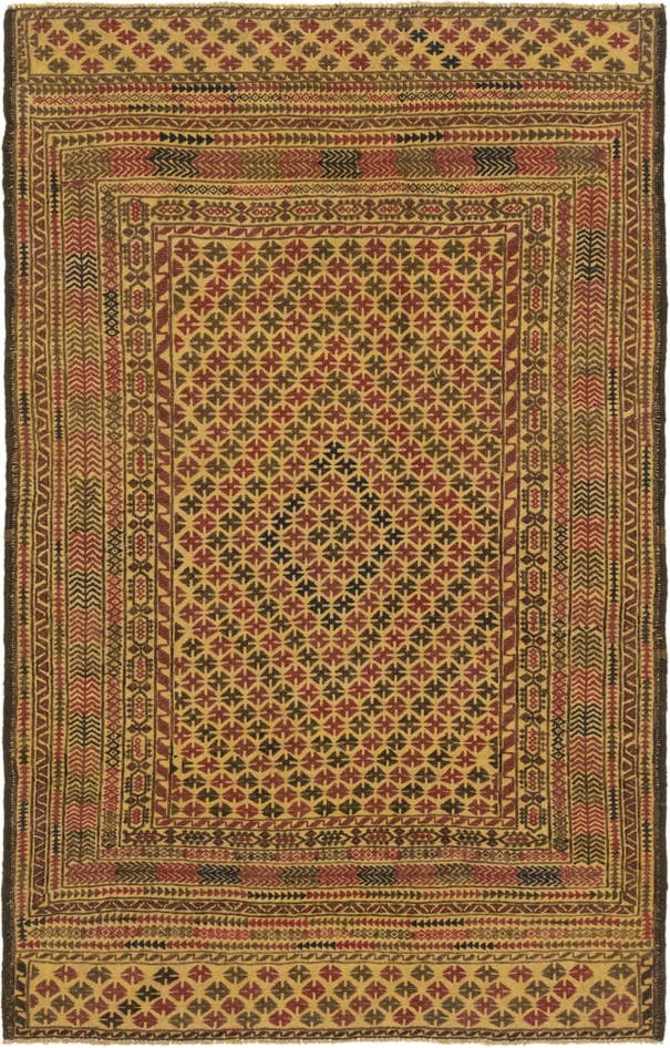 Detail image of 3' 11 x 6' 7 Hand Knotted Sumak Wool Rug