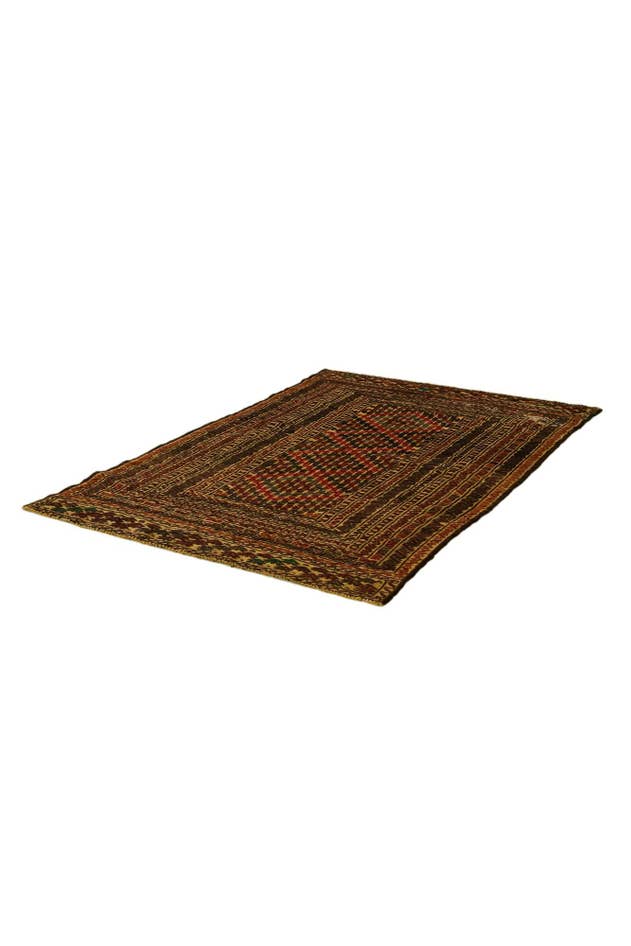 Detail image of 3' 10 x 6' 2 Hand Knotted Sumak Wool Rug