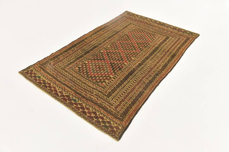 Detail image of 3' 10 x 6' 2 Hand Knotted Sumak Wool Rug