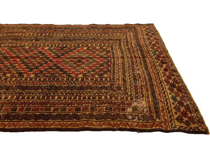 3' 10 x 6' 2 Hand Knotted Sumak Wool Rug