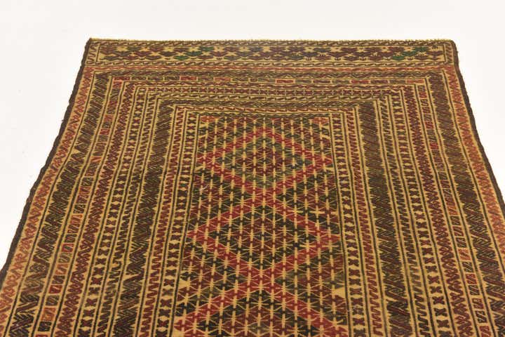 3' 10 x 6' 2 Hand Knotted Sumak Wool Rug