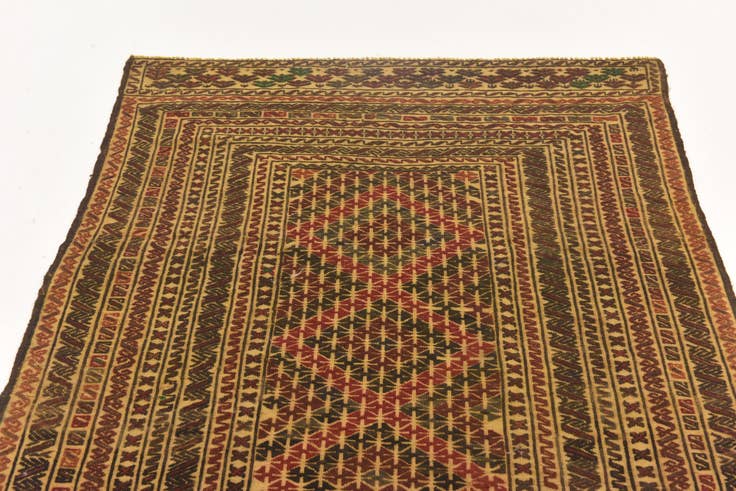 Detail image of 3' 10 x 6' 2 Hand Knotted Sumak Wool Rug
