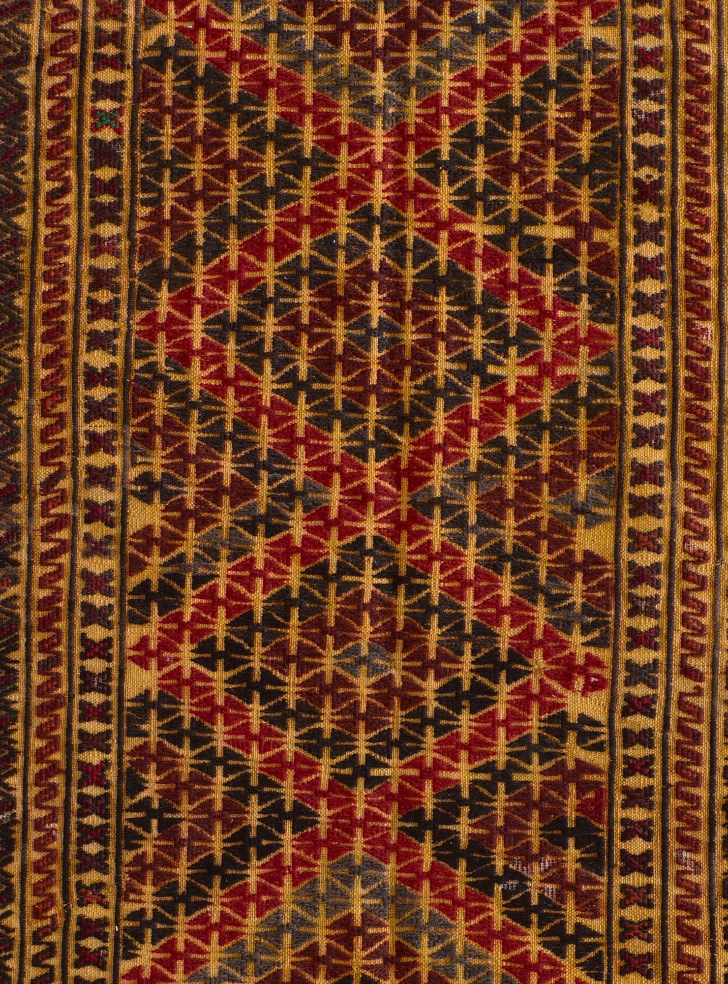 3' 10 x 6' 2 Hand Knotted Sumak Wool Rug