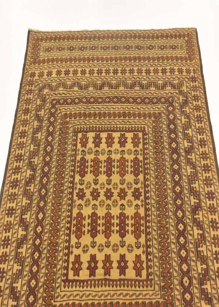 4' x 6' 4 Hand Knotted Sumak Wool Rug
