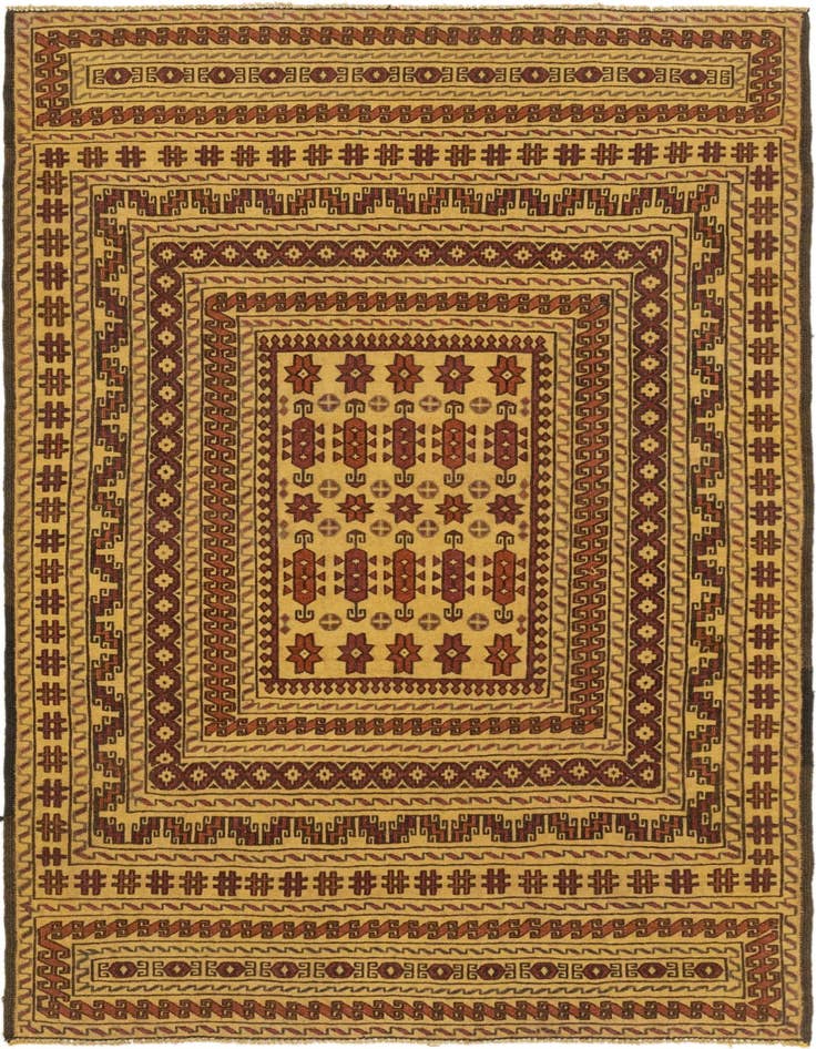 Detail image of 4' x 6' 4 Hand Knotted Sumak Wool Rug