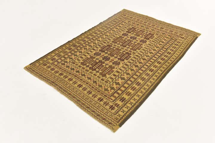 4' x 6' 1 Hand Knotted Sumak Wool Rug