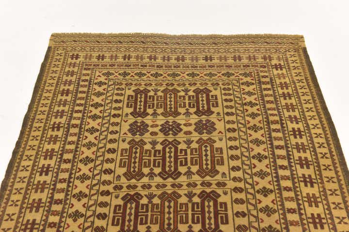 4' x 6' 1 Hand Knotted Sumak Wool Rug